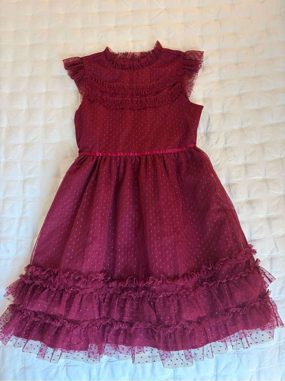 Janie & Jack Burgundy Tulle Dress